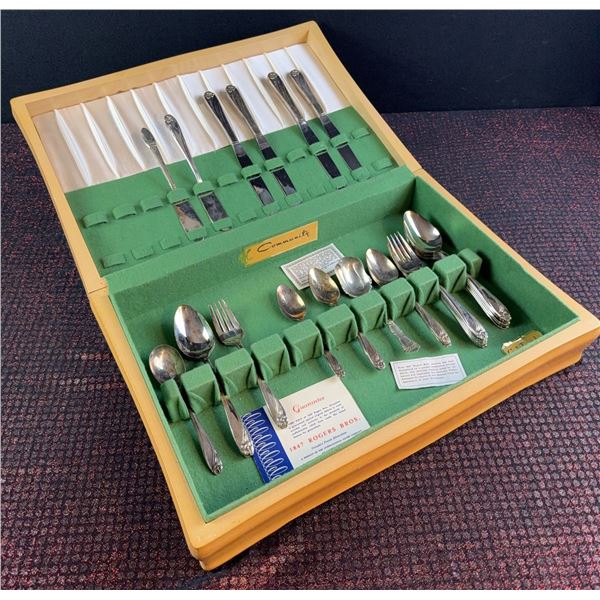 1847 Rogers Bros. Community Silverplate Flatware Set in Box