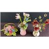 Image 6 : Franklin Mint Canadian Beaver and 3 metal  Flower Arrangements