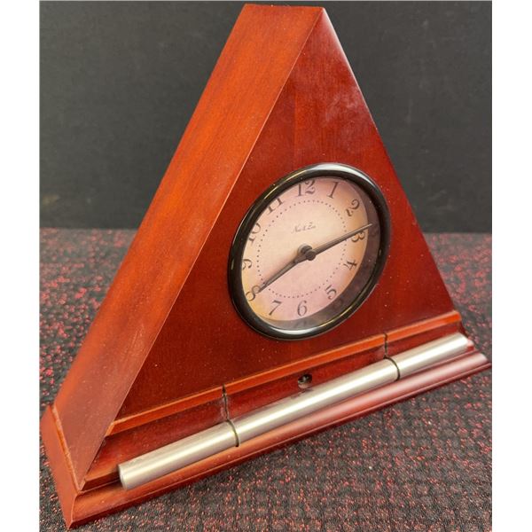 Now & Zen Triangular Wood Zen Alarm Clock