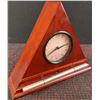 Image 1 : Now & Zen Triangular Wood Zen Alarm Clock