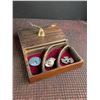 Image 5 : Jewellery Lot: Silver Necklaces, Birks Pendant, Vintage Brooches