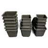 Image 1 : 15 Black Plastic Square Plant Pots