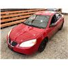 Image 4 : PARKSVILLE - 2007 PONTIAC G6 RED 229737 KMS - 196083-2
