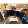 Image 2 : White Wood Cabinet with Faux Fronts and Lower Shelf