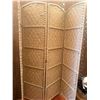 Image 4 : Wood Storage Chest & Woven Folding Room Divider