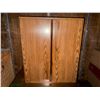 Image 1 : Compact Two-Door Cabinet with Shelving, Oak-Look Laminate