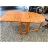 Image 2 : Solid Wood Folding Gateleg Table & Round Pedestal Accent Table