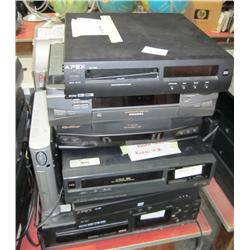 Large Lot Of Misc VHS/DVD Players