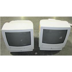 2 White TV/VCR Combos