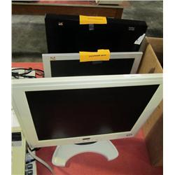 Lot of 3 LCD Flat Screen Monitors