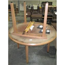 2 4' Round Wood Tables