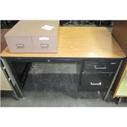 Teachers Desk & Small cabinet