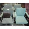 Image 1 : Lot Of 4 Green Cloth Chairs