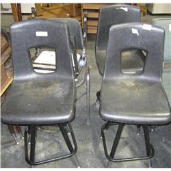 Lot Of 5 Misc Black Chairs