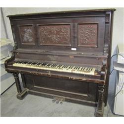 Antique Stultz & Bauer Upright Grand Piano