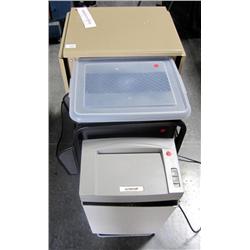 Side Table, File Box, & Shredder