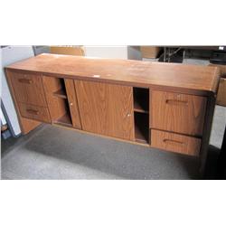 4 Drawer Wood Cabinet With Sliding Doors
