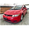 Image 2 : PARKSVILLE - 2008 HONDA CIVIC RED 170037 KMS - 002886-3