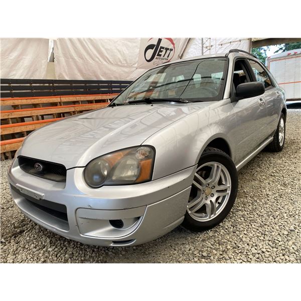 PARKSVILLE - 2005 SUBARU IMPREZA GREY 349797 KMS - 802600-2
