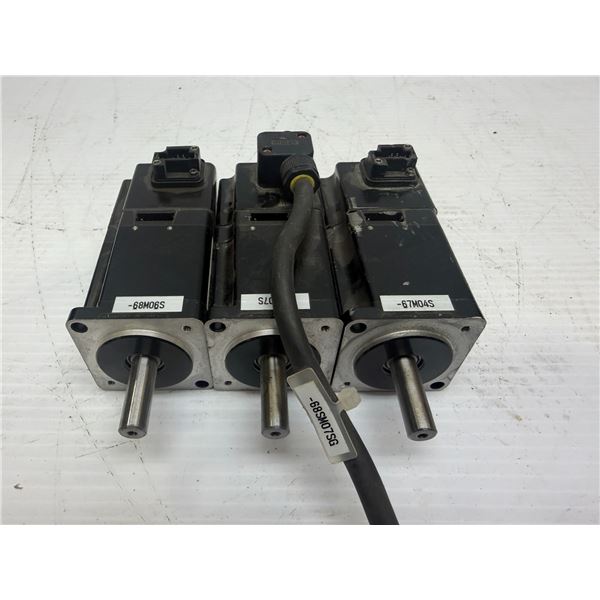 (3) Yaskawa #SGMJV-01A3A21 AC Servo Motors