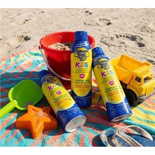 Banana Boat Kids SPF 50 Spray Sunscreen 3pk