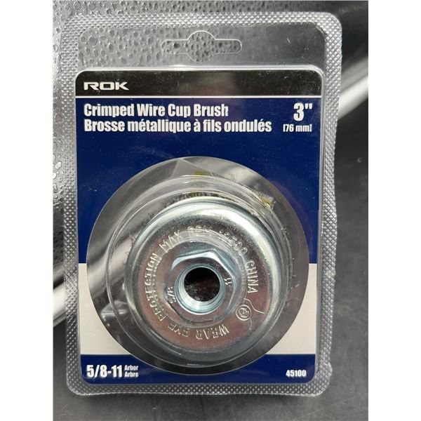 ROK Crimped Wire Cup Brush 3" (45108)