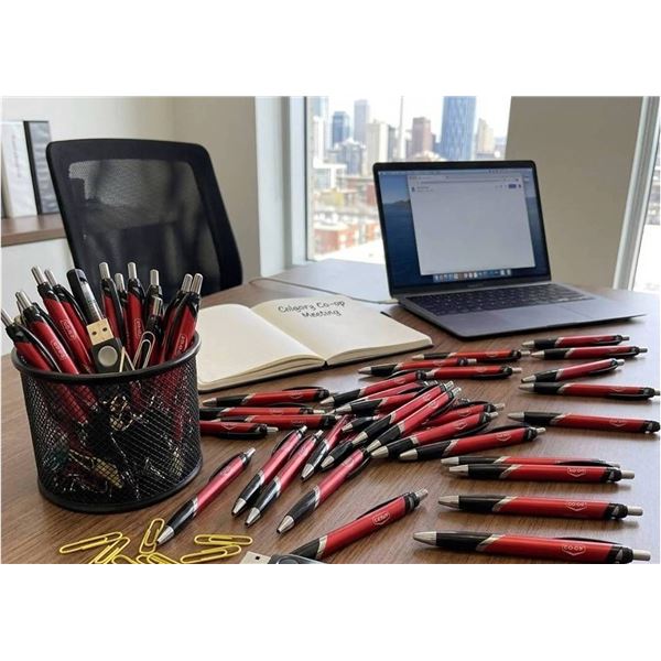 Bulk Lot of Spector & Co. Red/Black Co-Op Pens