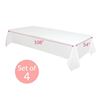 Image 4 : Lot of 2 PRESTEE White Tablecloths 4-Pack 108x54