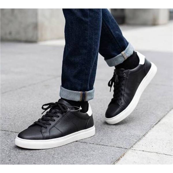 Aldo Black Leather Sneakers Size 9