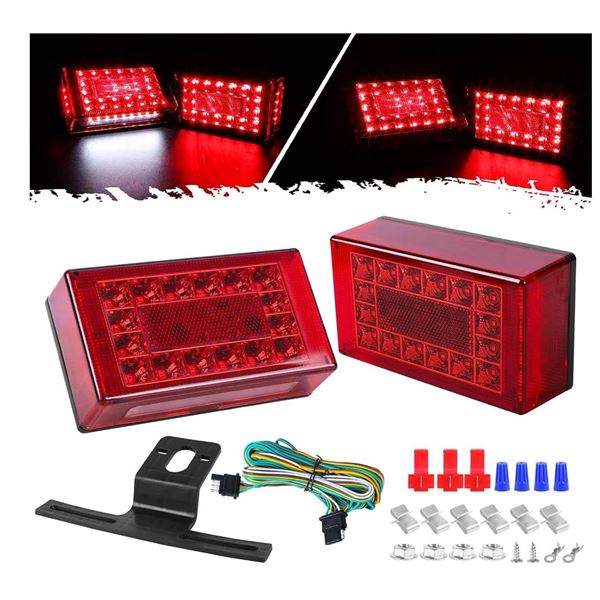 Trailer Lights LED Kit, 6" Boat Trailer Lights LED Submersible, Trailer Lights Kit for Utility Trail
