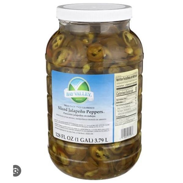 Bay Valley Sliced JalapeÃ±o Peppers, 1 Gallon