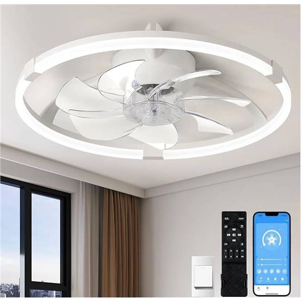 Linboro Ceiling Fan With Light, White