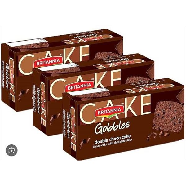 Britannia Gobbles Double Choco Cake 3-Pack