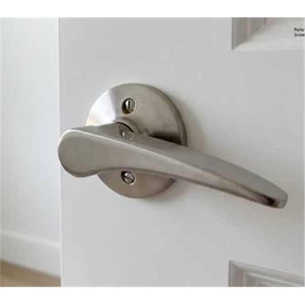 LOT OF 2 - Brushed Nickel Door DUMMY Lever Handle Sets