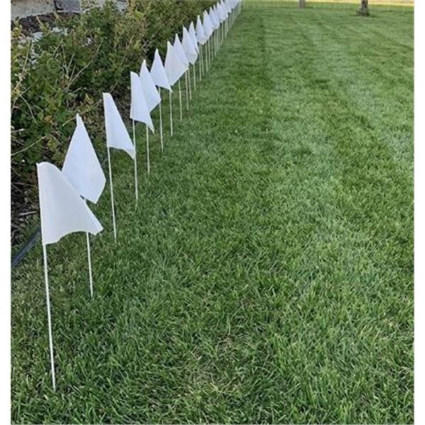 4x50 Count DGT-FLAGS Wrapped Flag Poles - White - 200 total count