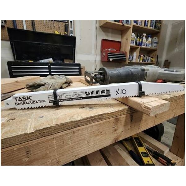 LOT OF 10 - TASK Barracuda 12" Reciprocating Saw Blades