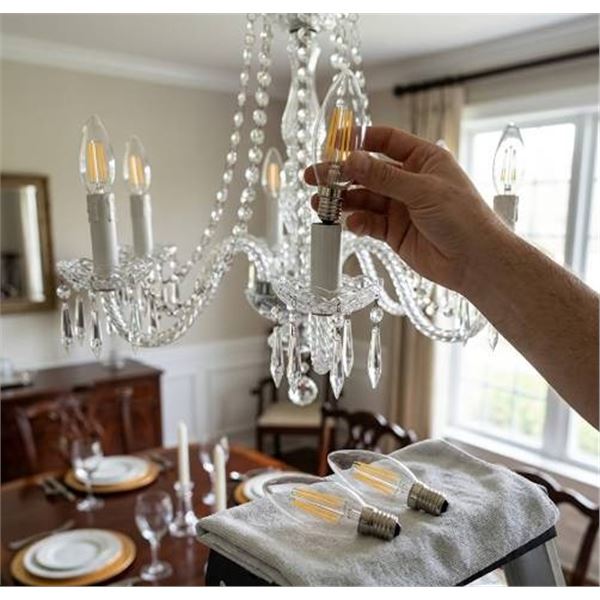 6 - 3 pack Boxes GE Refresh LED Candelabra Bulbs
