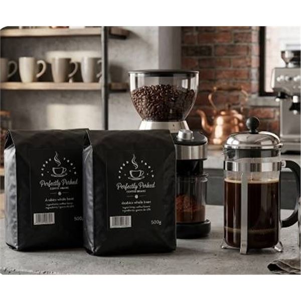 Perfectly Perked Arabica Coffee Beans 2x 500