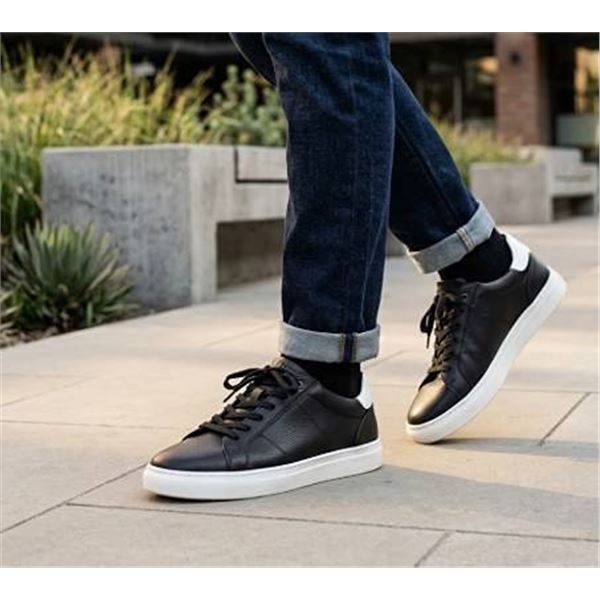 ALDO Men's Black Leather Sneakers Size 10