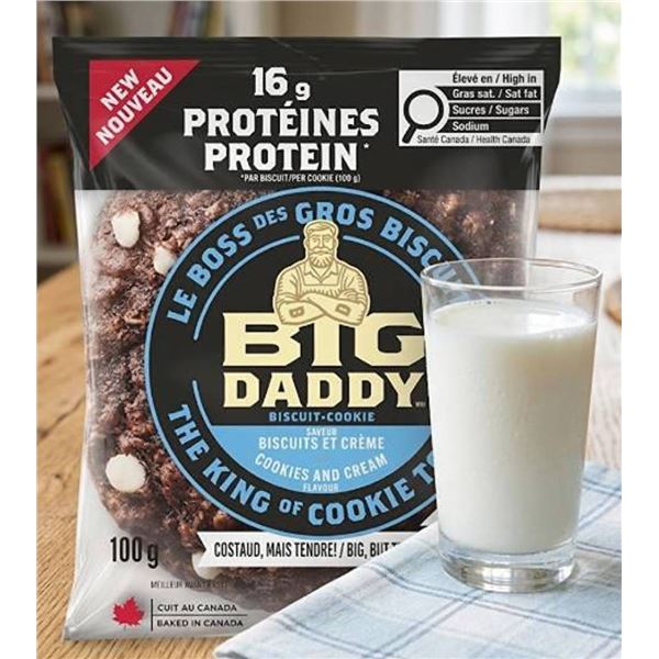 Big Daddy Cookies and Cream Protein Biscuits 6 x 100g