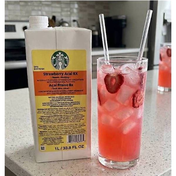 Starbucks Strawberry Acai 8X Concentrate, 2 x 1L