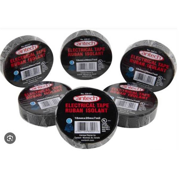 Cantech Vinyl Electrical Tape Pack of 6