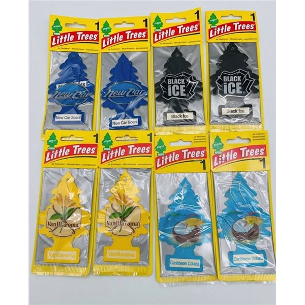 Lot of 8 - Little Trees Air Fresheners Assorted Scents
