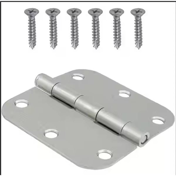 HILLMAN 12 Pack 3.5" x 5/8 Satin Nickel Butt Hinge with Screws