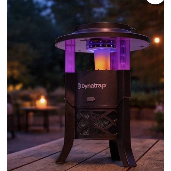 Dynatrap Outdoor Bug Trap with Flickering Flame Light with solar power opti
