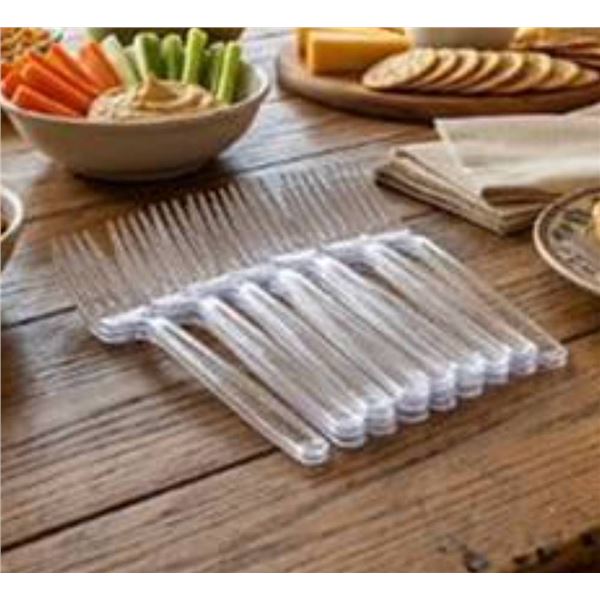 PRESTEE 300 Clear Plastic Forks