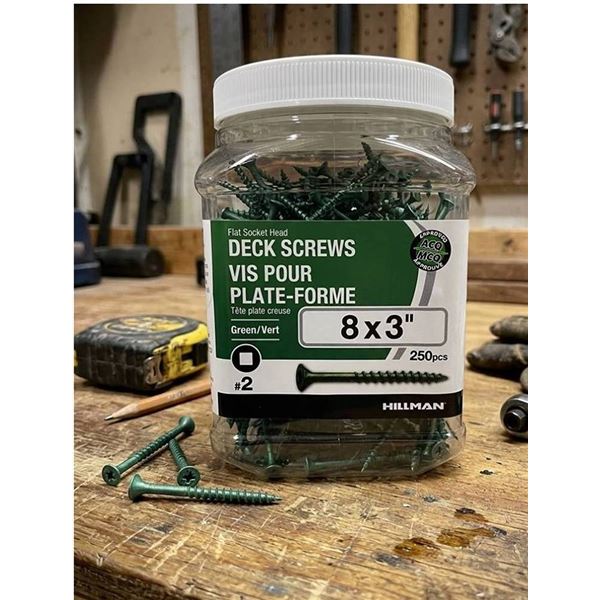 Hillman Deck Screws 8 x 3 in, 250 Pieces
