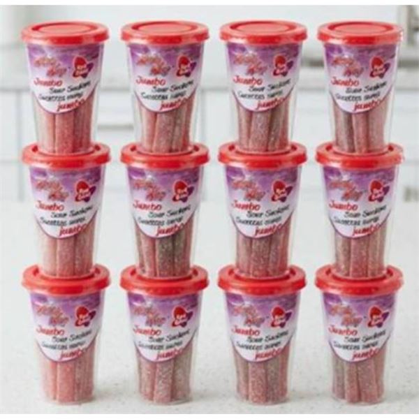 Red Band Jumbo Sour Suckers, 140g, 12 Pack