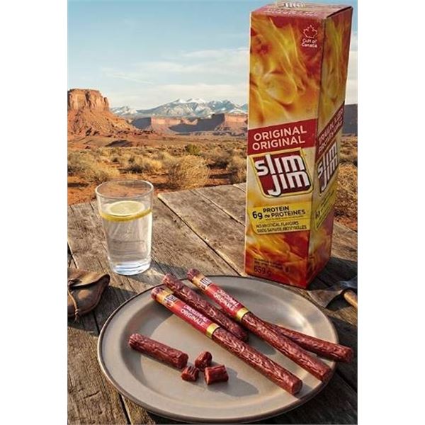 Slim Jim Spicy Sausage Snack 24Â  x 27.5g