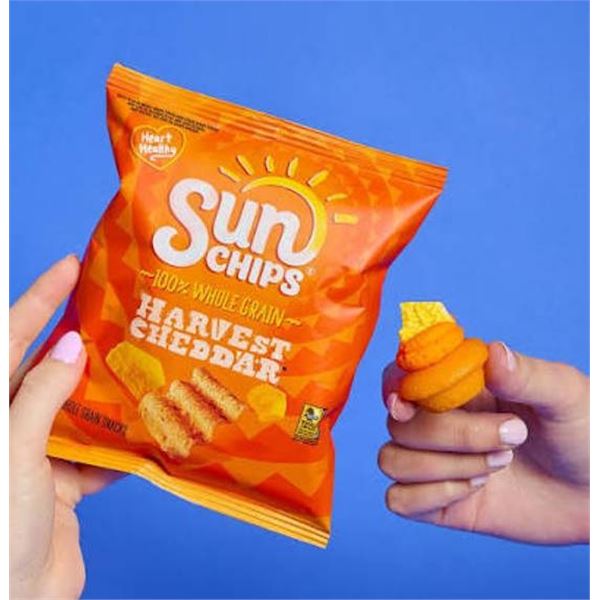 SunChips Harvest Cheddar Snack Size 32 Bags